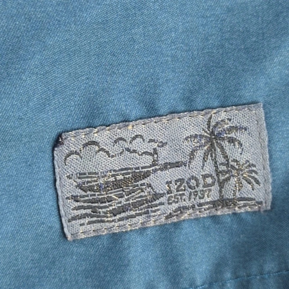 IZOD Saltwater Swim Trunks Mens XL Blue Tropical Floral Flamingo Surf Lined - Picture 9 of 11